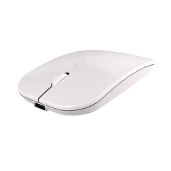 Leason LE101 Hibrit Bluetooth & Wireless Şarj Edilebilir Kablosuz Mouse - Beyaz - 2