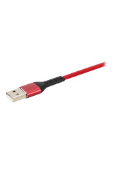 MF Product Jetpower 0001 Metal Başlıklı Örgülü 2.4A Micro Usb Hızlı Şarj Kablosu 30 cm Kırmızı - 4