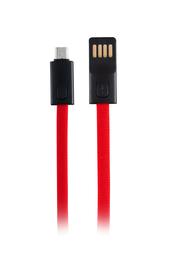 MF Product Jettpower 0047 Metal Başlıklı Örgülü 3A Micro Usb Hızlı Şarj Kablosu 20 cm Kırmızı	 - 1