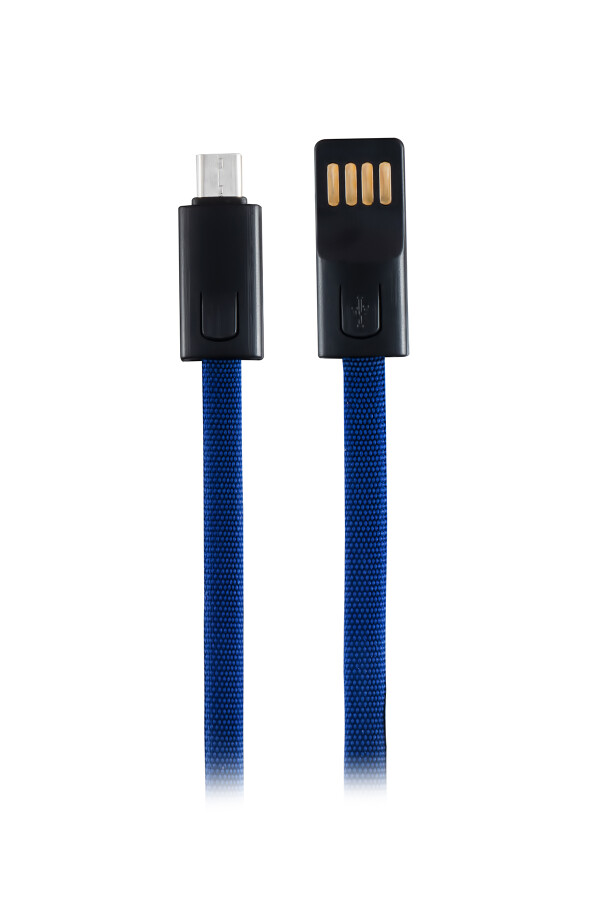 MF Product Jettpower 0047 Metal Başlıklı Örgülü 3A Micro Usb Hızlı Şarj Kablosu 20 cm Mavi	 - 1