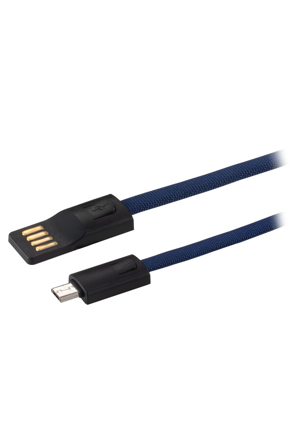 MF Product Jettpower 0047 Metal Başlıklı Örgülü 3A Micro Usb Hızlı Şarj Kablosu 20 cm Mavi	 - 2