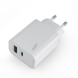 MF Product MFB104 Ouick Şarj 3.0 20W Hızlı Smart Duvar Şarjı Adaptör Beyaz - 1