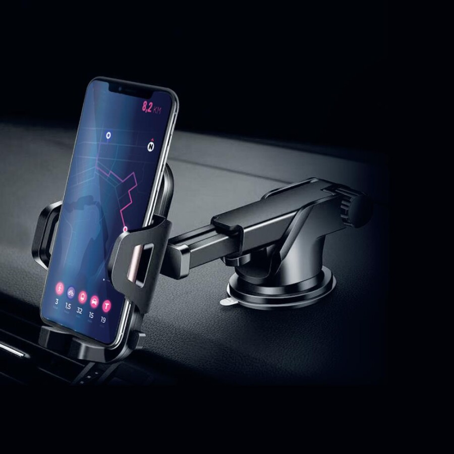 MF Product MFB106 Yapışkanlı Vakum 360 Derece Dönebilen Başlıklı Araç İçi Telefon Tutucu Siyah - 4