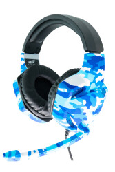 MF Product Strike 0540 Kablolu Kulak Üstü Kamuflajlı Gaming Kulaklık Mavi - 1