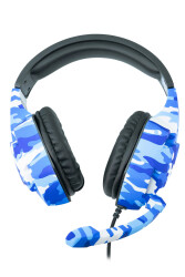 MF Product Strike 0540 Kablolu Kulak Üstü Kamuflajlı Gaming Kulaklık Mavi - 2