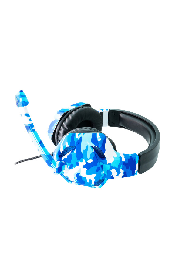MF Product Strike 0540 Kablolu Kulak Üstü Kamuflajlı Gaming Kulaklık Mavi - 3