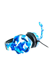 MF Product Strike 0540 Kablolu Kulak Üstü Kamuflajlı Gaming Kulaklık Mavi - 4
