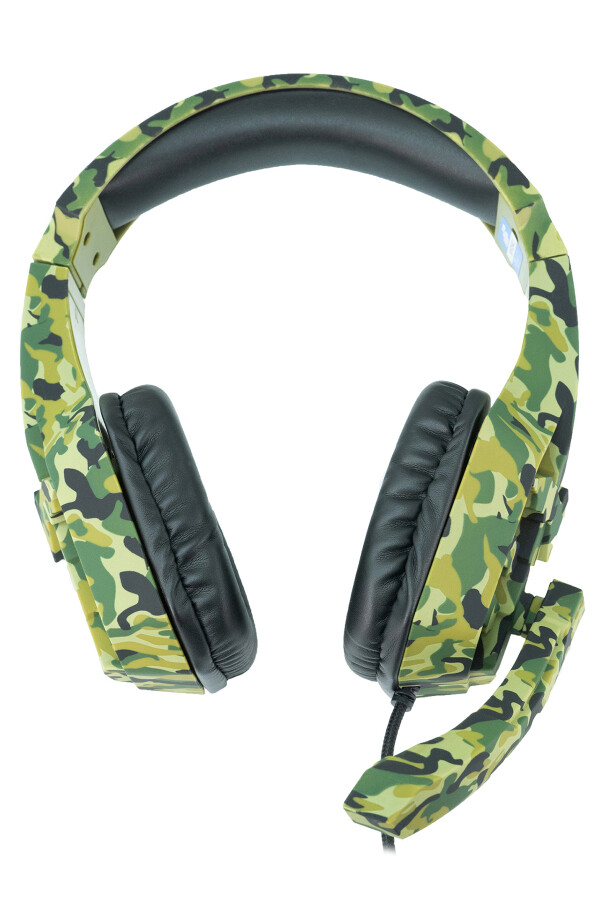 MF Product Strike 0541 Kablolu Kulak Üstü Kamuflajlı Gaming Kulaklık Yeşil - 2
