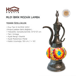 ML01 İBRİK MOZAİK LAMBA - 2