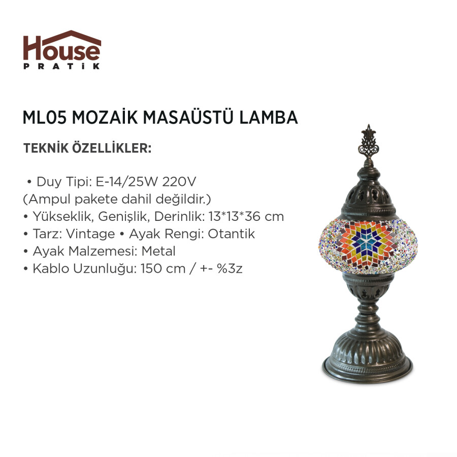 ML05 OTANTİK MOZAİK LAMBA - 3