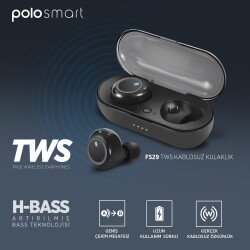 Polosmart FS29 TWS Kablosuz Kulakiçi Kulaklık - Siyah - 3