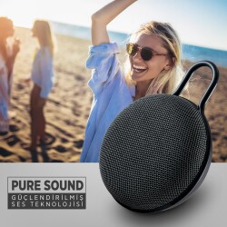 Polosmart FS57 Taşınabilir Kablosuz Speaker Hoparlör Siyah - 3