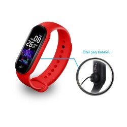 Polosmart PBS115 Adım Sayar Uyku Takip Müzik Kontrol Spor Mod Bluetooth Akıllı Saat Bileklik Kırmızı - 2