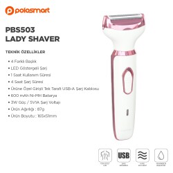 Polosmart PBS503 4 in 1 Lady Shaver Beyaz - 4