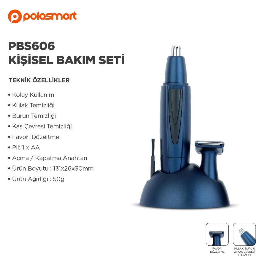 Polosmart PBS606 Kişisel Bakım Seti Lacivert - 3