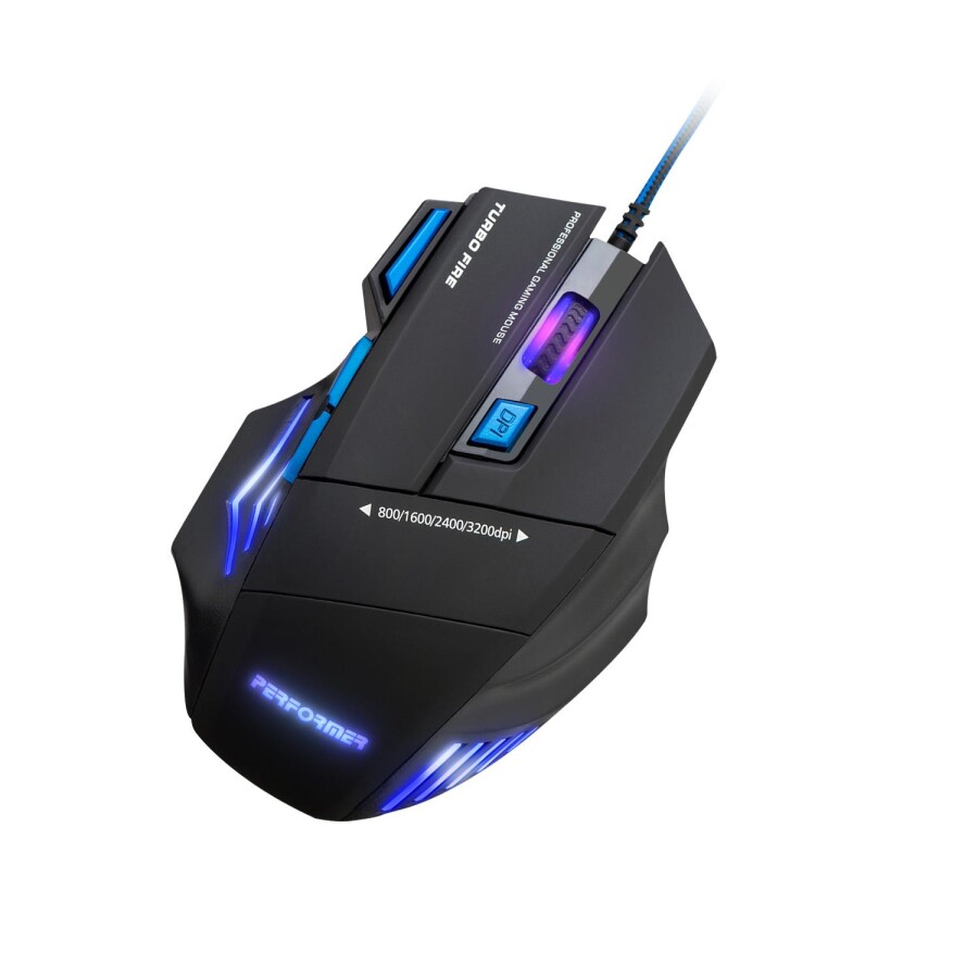 Polosmart PGM07 Gaming Mouse + Mouse Pad Mavi - 4