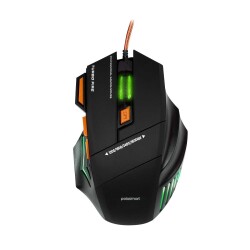 Polosmart PGS301 Kablolu RGB Aydınlatma 3200 DPI Ergonomik Tasarım Optik Gaming Oyuncu Mouse Siyah - 1