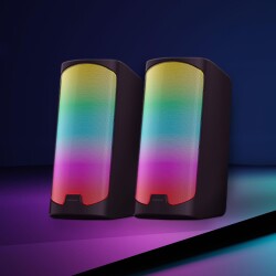 Polosmart PGS403 Kablolu Rainbow Led Aydınlatma Gaming Oyuncu Speaker Hoparlör Siyah - 3