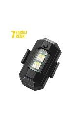 Space24 SP103 Şarjlı 7 Renkli Led Flaşör Siyah - 4