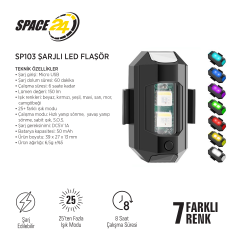 Space24 SP103 Şarjlı LED Flaşör - 4