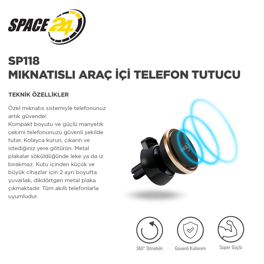 Space24 SP118 Araç İçi Telefon Tutucu - 3